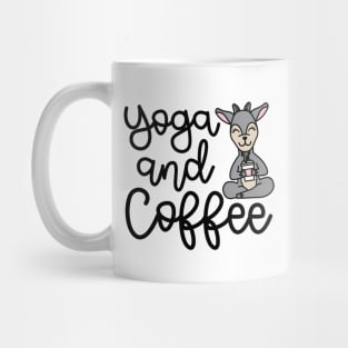 Yoga and Coffee Goat Yoga Fitness Funny Mug